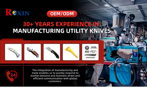 Cuchillo Multiusos Resistente <span class=keywords><strong>de</strong></span> Aluminio, Sin Tornillos, para Alfombras, Cuero, Cartón, Techos, Retráctil RX18870 - Product Image 6