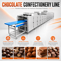 TG-machine Nueva Línea de Producción Comercial Integrada para Templado de Chocolate, Maquinaria Automática de Enfriamiento y Moldeado, 1 Año de Garantía