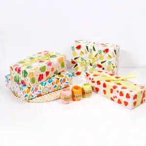 New Fruit Pattern Packaging Paper Innovation Valentine's Day Birthday Gift Flower Paper Gift Paper Wholesale in Stock