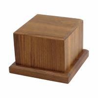 Socle de présentation carré en bois de noyer sur mesure pour trophée, récompense, artisanat, exposition d'art, socle en bois naturel fait main