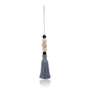 1 pièce, accessoire de miroir de voiture en bois de lave, diffuseur d'huile essentielle, breloque de voiture - Product Image 2