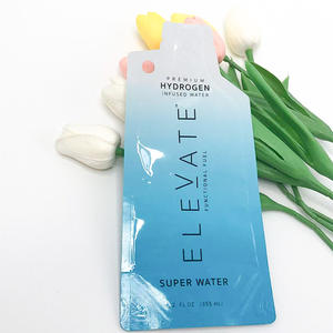 Bolsa de pie con impresión a color de 12 oz, con muesca de apertura, sellado térmico y sellado de 3 lados para agua potable con hidrógeno - Product Image 2