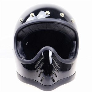 Cascos Integrales Retro para Motocicleta Carcasa de Fibra de Vidrio <span class=keywords><strong>Moto</strong></span> 3 - Product Image 3