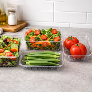 2200ml PET Food Tray Disposable Clear Plastic Fruit <b>Vegetable</b> Packaging Tray for Supermarket <b>Fresh</b> Produce - Product Image 4
