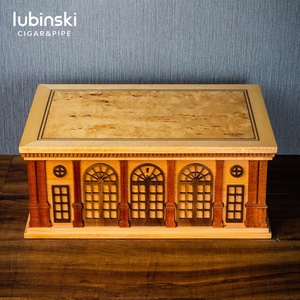 กล่องเก็บซิการ์วินเทจ Lubinski - กล่องไม้ซีดาร์แท้พร้อมไฮโกรมิเตอร์และกุญแจล็อค ความจุ 80 ซิการ์ กล่องของขวัญสุดหรู - Product Image 2