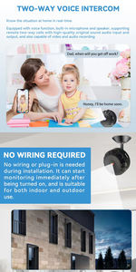 Cámara de Seguridad Inalámbrica Mini para el Hogar, 1080p, Visión Nocturna, Sensor CMOS H.265, Detección de Movimiento WiFi, Uso Doméstico, Venta al Por Mayor - Product Image 2