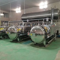 Haute qualité Autoclave Machine industries agricoles conserves poisson nourriture en bouteille jus/lait viande-vapeur stérilisation pompe noyau PLC moteur