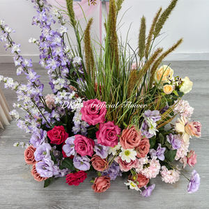 Arco de flores artificiales rosa y amarillo de DKB a bajo precio al por mayor, arco de flores para bodas, fondo para escenarios de fiestas - Product Image 6