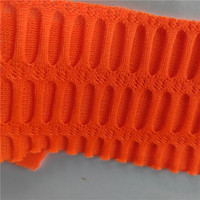 Tissu en maille 3D respirant double face antistatique écologique 100% polyester orange fluorescent pour chaussures