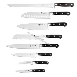 Set Cuchillo 8 Pcs Chef Knife Kit German Stainless Steel Forged Kitchen Professional Chef Knife Set With POM/ABS Handle