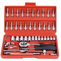 Factory Direct 46 pièces ensemble d'outils de réparation automobile Source d'alimentation manuelle OEM emballage de boîtier personnalisable pour une grande quantité à usage domestique