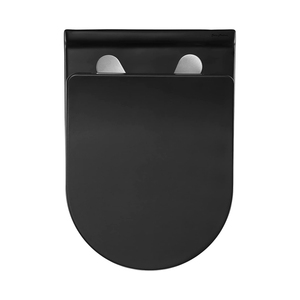 Cuvette de toilette allongée <span class=keywords><strong>murale</strong></span> noire de salle de bains à double <span class=keywords><strong>chasse</strong></span> <span class=keywords><strong>d</strong></span>'<span class=keywords><strong>eau</strong></span> avec haute performance par gravité - Product Image 4