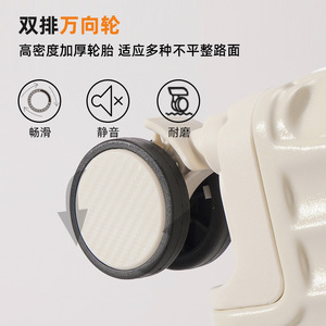 Maletas con ruedas giratorias de 360 grados para mujeres y estudiantes, duraderas, con cerradura, equipaje de mano, unisex, con diseño de rayas. - Product Image 4