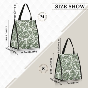 Hawaii Insulated Lunch Bag Green Kalo Reusable Lunch Box Leakproof Cooler Bag Portable Lunch Tote Bag for Picnic Office - Product Image 4