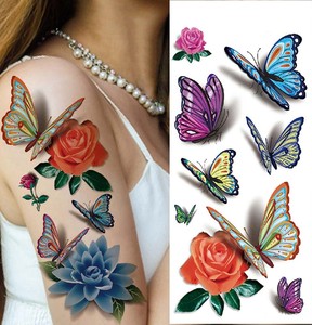 Pegatinas de <span class=keywords><strong>Tatuajes</strong></span> Corporales Indios <span class=keywords><strong>Realistas</strong></span> <span class=keywords><strong>en</strong></span> <span class=keywords><strong>3D</strong></span>, Material de Papel Resistente al Agua, Duradero, para Fiestas y Festivales, Tatuaje Temporal - Product Image 1