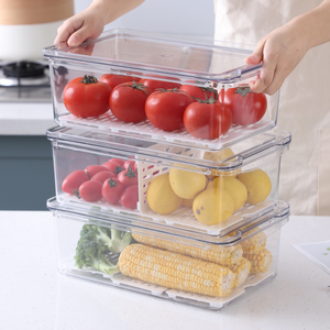 Organizador de Armazenamento de Alimentos de Plástico com Design Moderno e Fresco, Caixas Organizadoras <span class=keywords><strong>PET</strong></span> para Refrigerador - Product Image 6