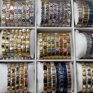 Pulsera de Eslabones Desmontables de Acero Inoxidable 316 Italiano para Mujer, Joyería Modular Moderna con Perlas, Regalo de Aniversario Perfecto para Él - Product Image 4