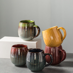 Taza de Café de Cerámica de Alta Calidad con Patrón Japonés Retro Clásico, 401-500 ml, Apta para Lavavajillas y Microondas, Ecológica - Product Image 2