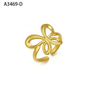 เอมี่ เอมี่แฟชั่นริง A3469 แหวนโลหะผสมรูปดอกไม้สำหรับผู้หญิง สวมใส่ได้ทุกวัน ของขวัญเครื่องประดับ - Product Image 3