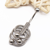 Bijoux Gaby en acier inoxydable 316L, piercing génital, piercing nombril Christina Vertical Hoop Ring, bijoux de piercing corporel
