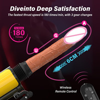 Ferngesteuerte Masturbationsmaschine für Frauen, Heiz- und Vibrationsfunktion, Automatische Stoßdildo-Maschine für Frauen und Lesben