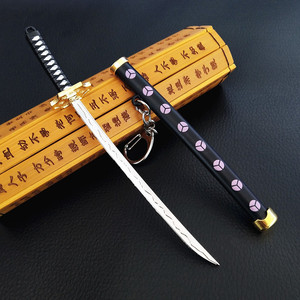 Roronoa Zoro épée porte-clés Anime jouet boucle avec porte-outil fourreau <span class=keywords><strong>Katana</strong></span> <span class=keywords><strong>Sabre</strong></span> voiture porte-clés 1 pièce cadeau - Product Image 4