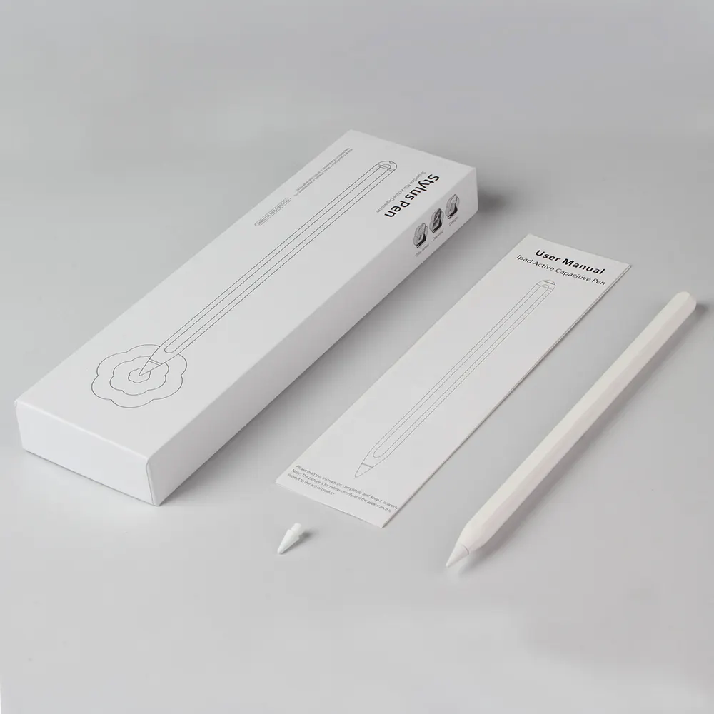 ID730 Oem Factory Active tactil crayon blanc spécial en plastique pointe souple stylet intelligent pour Ipad