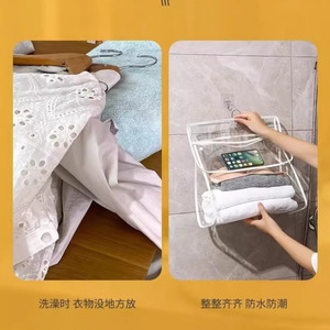 ถุงเก็บของแบบแขวนกันน้ำสำหรับห้องน้ำ หอพัก และผนัง/ประตู (ไม่ต้องเจาะ) - Product Image 2
