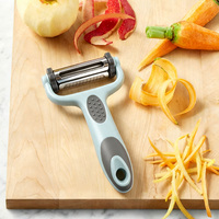 Keuken Gadgets Groente Fruit Multifunctionele Draaibare Scherpe Rechte Gezaagde Julienne Messen Y 3-in-1 Schilmes Snijder Schaaf