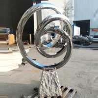 Sculpture de noeud en acier inoxydable pour l'art de jardin Sculpture de ville en acier inoxydable en métal à vendre