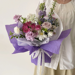 Hot Bán Tay Nhào Bao Bì Giấy Đầy Màu Sắc Quà Tặng Bao Bì Hoa Nghệ Thuật Vật Liệu Nhăn Hoa Bó Hoa Gói Giấy - Product Image 2