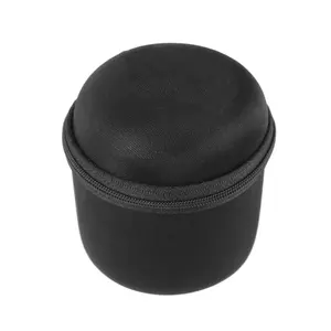 China Factory Customized EVA Round Hard Case Portable For Bluetooth Speaker Fits USB Cable With Zipper