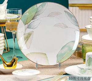 Ventes directes d'usine motif <span class=keywords><strong>de</strong></span> feuilles 42 pièces <span class=keywords><strong>de</strong></span> <span class=keywords><strong>vaisselle</strong></span> en céramique <span class=keywords><strong>ensemble</strong></span> <span class=keywords><strong>de</strong></span> <span class=keywords><strong>vaisselle</strong></span> <span class=keywords><strong>8</strong></span> <span class=keywords><strong>personnes</strong></span> cadeaux <span class=keywords><strong>de</strong></span> salle à manger <span class=keywords><strong>ensemble</strong></span> <span class=keywords><strong>de</strong></span> <span class=keywords><strong>vaisselle</strong></span> exclusif en porcelaine osseuse - Product Image 5