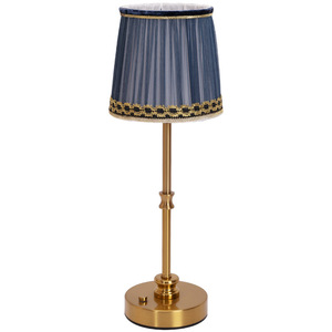 Lampada da tavolo in tessuto lampada da tavolo nuziale personalizzabile <span class=keywords><strong>paralume</strong></span> in tessuto altezza regolabile 30-40cm lampade da tavolo ristorante ricaricabili - Product Image 1