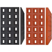 100% nouveaux matériaux populaires léger PU mousse 18 grille écran Construction brique polyuréthane brique creuse intérieur et extérieur