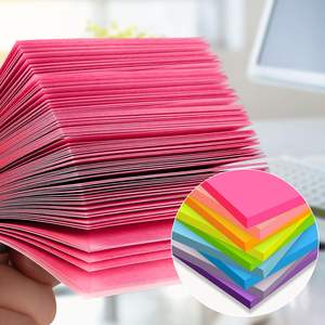 Bloc de notas autoadhesivo fluorescente simple de alta calidad Diseño lindo de notas adhesivas - Product Image 6