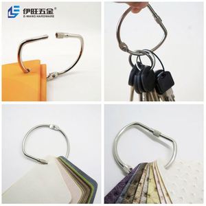 YIWANG Metal Hierro Plata 7 pulgadas Llavero Titular Niquelado Tornillo Cerradura Anillos en forma de D - Product Image 5