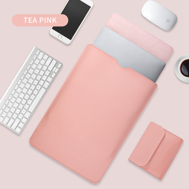 Simple Slim Laptop Sleeve with Accessory Pouch for Huawei Xiaomi Macbook HP Portable Laptop Bag 12 13 14 15