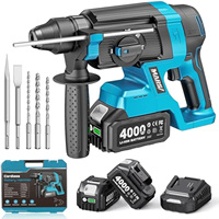 Marteau perforateur rotatif sans fil SDS-Plus MARS 1 pouce, énergie d'impact 2,8 J, moteur sans balais, embrayage de sécurité 4 modes, 2 x 4,0 Ah