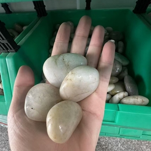 Cobble đánh bóng sông Sỏi trắng đá trang trí sân vườn tường đá cho cảnh quan ngoài trời - Product Image 2