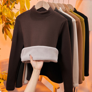 XIYU <span class=keywords><strong>Maglia</strong></span> Termica Invernale da <span class=keywords><strong>Donna</strong></span> a Collo Alto, Foderata in Pile Spesso, Aderente, a Maniche Lunghe - Product Image 4