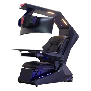 เก้าอี้ทำงาน IW-R1 PRO ปรับเอนได้แบบไร้แรงโน้มถ่วง รุ่น GIMI Gaming COCKPIT รองรับจอภาพสามจอ พร้อมขาตั้งปรับเอียงสำหรับ VR Imperator - Product Image 2