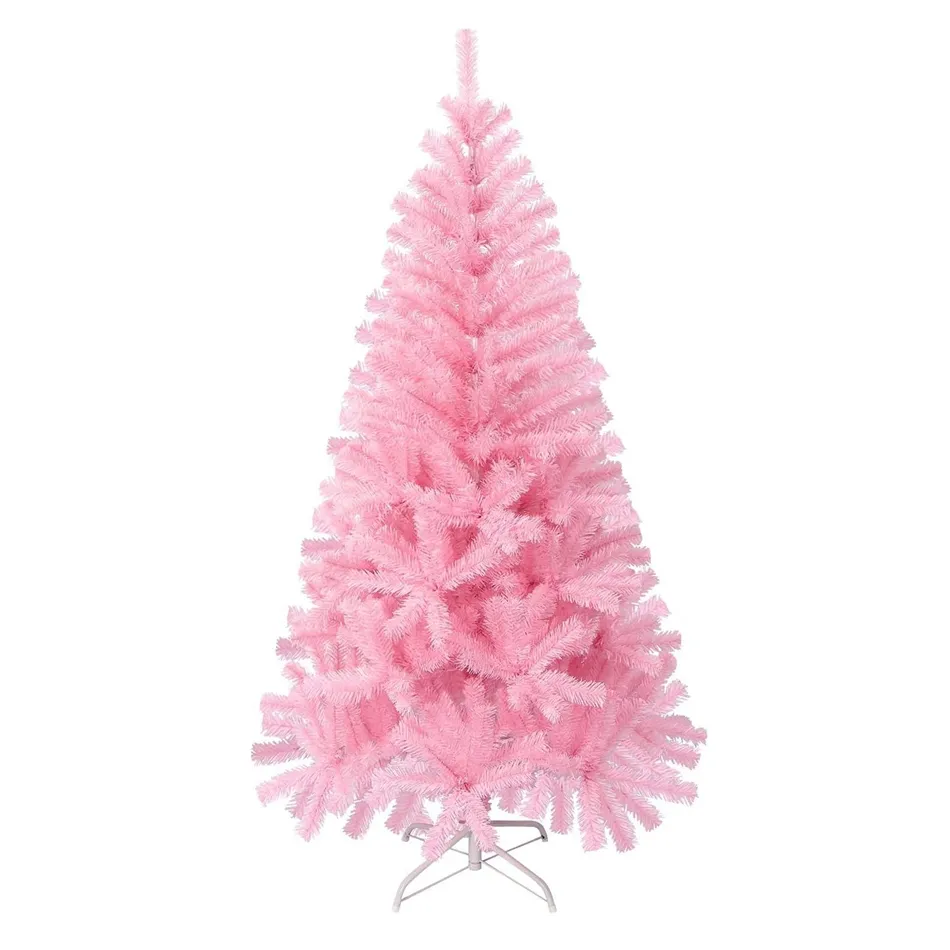 Árbol de Navidad rosa para vacaciones, hogar, oficina, decoración de fiesta, árboles de navidad artificiales de 5 pies