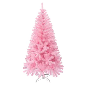 Albero di natale rosa per vacanze, casa, ufficio, decorazioni per feste alberi di natale artificiali da 5 piedi