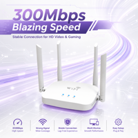 Routeur sans fil domestique N300 300 Mbps 2,4 GHz avec ports LAN/WAN 10/100 Mbps, prise en charge du micrologiciel multilingue et du mode répéteur AP