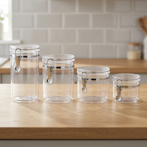 Recipiente de Vidrio Clásico Libre de BPA con Tapa y Orificio para Almacenamiento de Alimentos para Bodas - Product Image 2