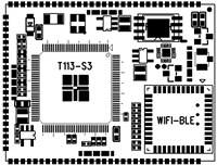 Placa central integrada Allwinner T113S3, procesador de doble núcleo Cortex-A7, DDR integrada y espacio de almacenamiento de programa integrado de 256M