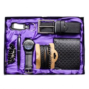 2026 New Arrival Bulk Stainless Steel Gift <b>Sets</b> Men Trending Items Including Bracelets Wallet <b>Watch</b> Sunglasses Pen Keychain Silk - Product Image 1