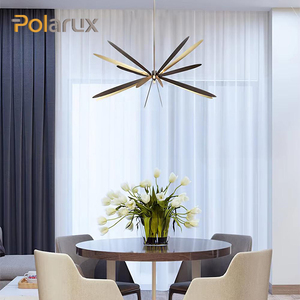 Lustre Libellule Pendentif Starburst moderne <span class=keywords><strong>avec</strong></span> des lames inspirées de libellules en noir et laiton, <span class=keywords><strong>plafonnier</strong></span> de déclaration - Product Image 1