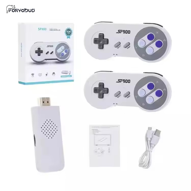 Wholesale SF900 Retro Portable Handheld Game Console Wireless 2.4GHz Dual Controller TV HD Output Retro Video Game Stick